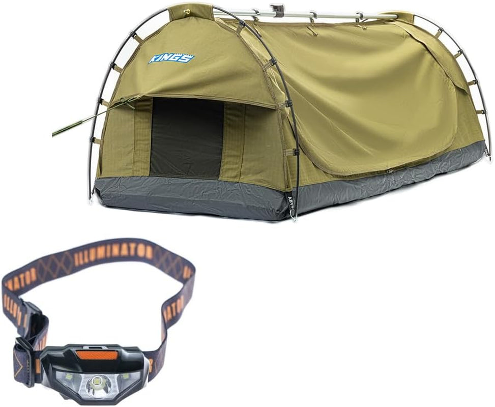 Deluxe Escape Single Camping Swag + LED Head Torch