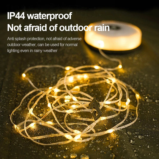 LED Garland Camping Light with Retractable Campify Lamp String Lightscolorful Festive Atmosphere Party Tent Lighting Glow Camp