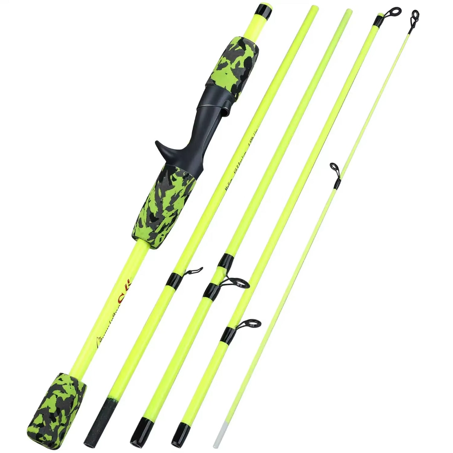 5 Section Spinning Casting Fishing Rod 1.8M Ultralight Weight Carbon Fiber Poles for Travel Freshwater Fishing Pesca