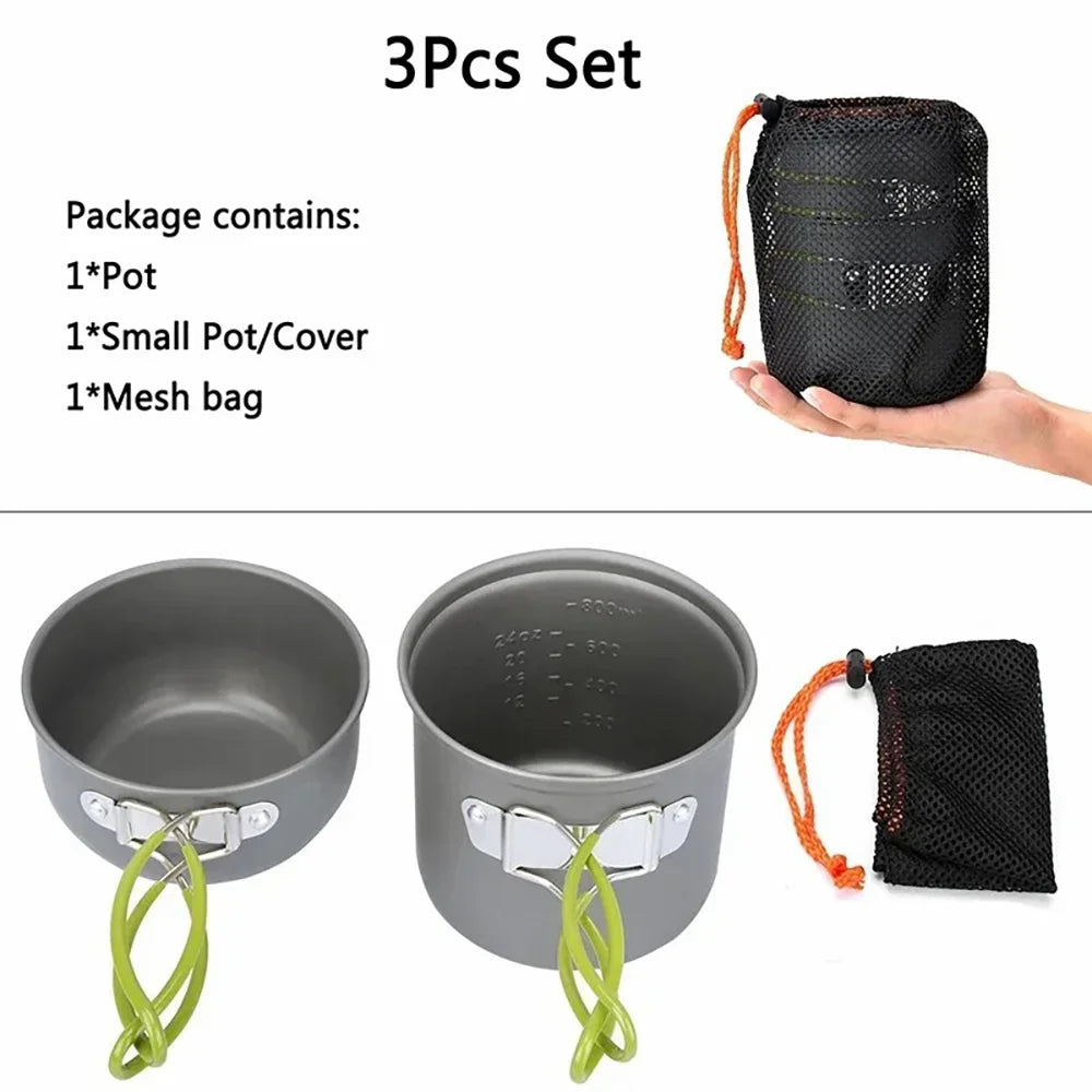 Outdoor Cookware Camping Cookware Lightweight Camping Supplies Hard Aluminum Alloy Material Outdoor Camping Equipment