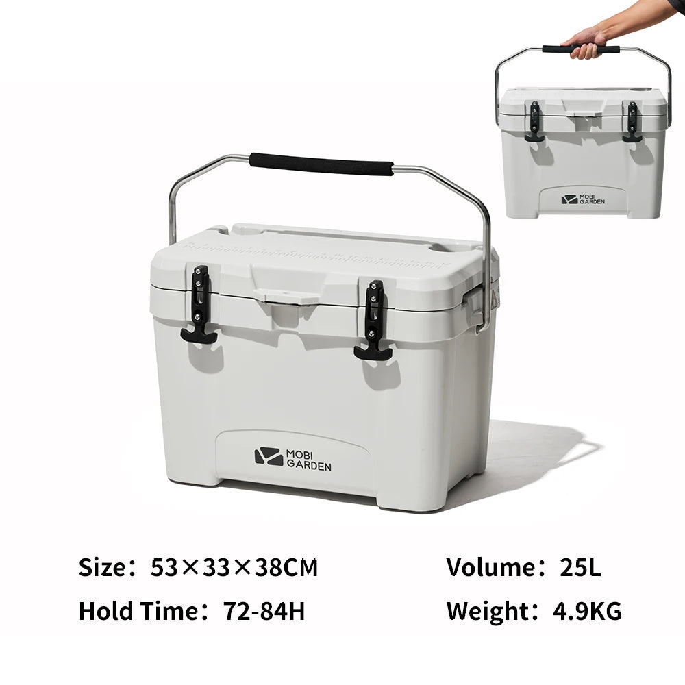 Camping Ice Box 25L Portable Large Capacity Car Refrigerator Food Barbecue Cold Storage Outdoor