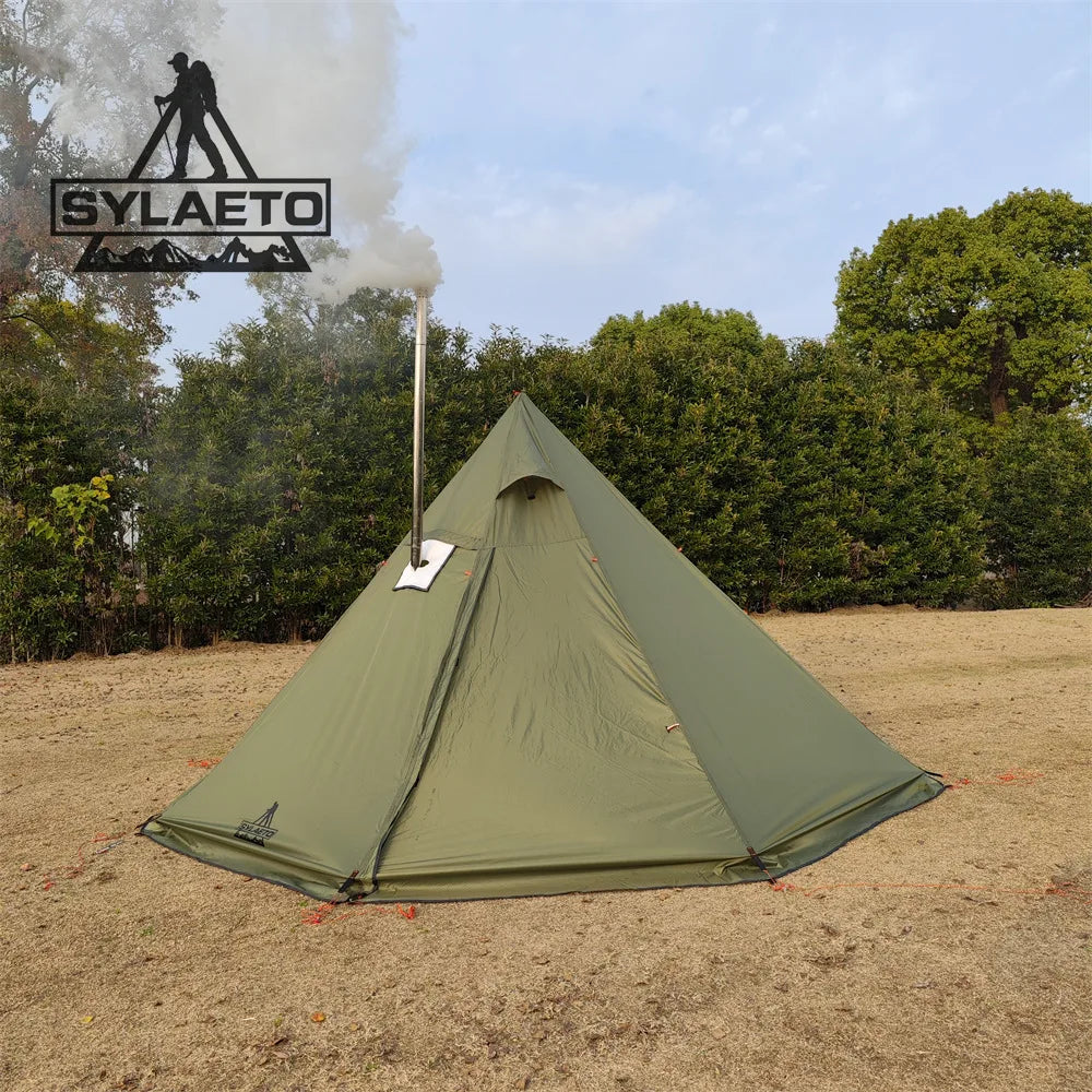 MCETO Tx400Ultra Stove Tent,Height Adjustable Tipi Hot Tent Winter Camping Hunting Trip Equipment