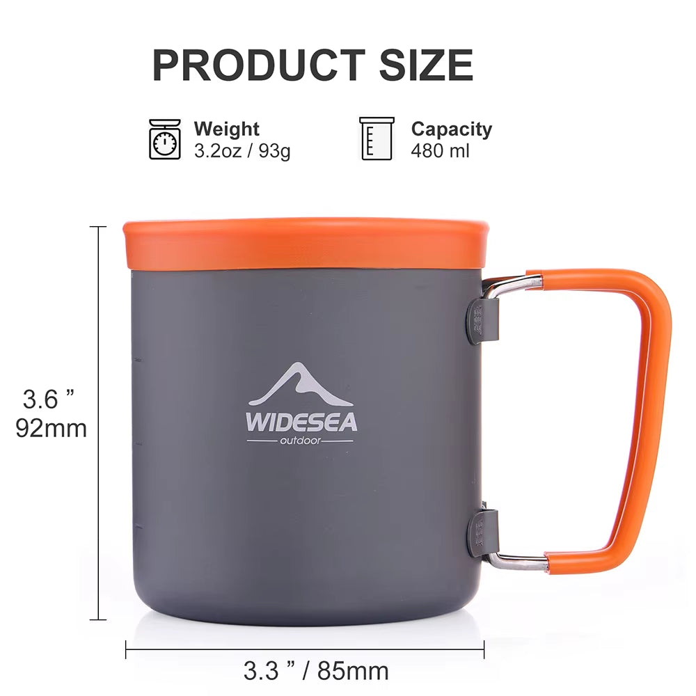 Camping Aluminum Cup Outdoor Mug Tourism Tableware Picnic Cooking Equipment Tourist Coffee Drink Trekking Hiking