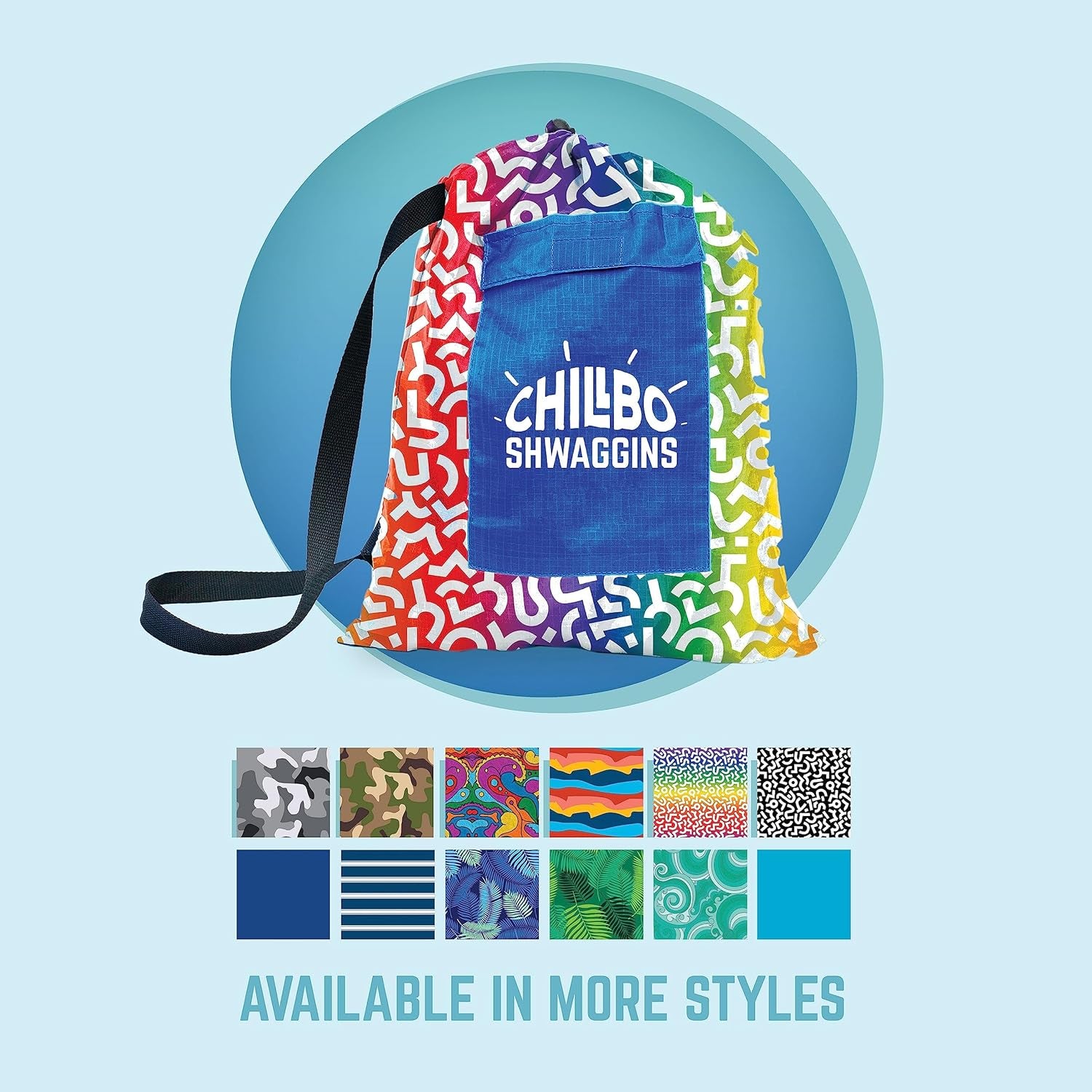 Shwaggins Inflatable Couch – Cool Inflatable Chair Easy Setup Perfect for Hiking Gear, Beach Chair and Music Festivals.(Rainbow Swizzle)