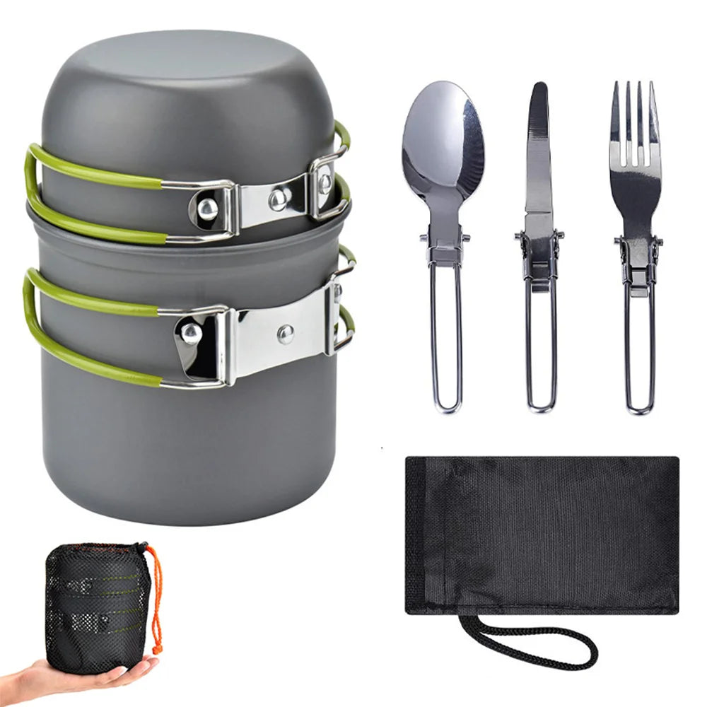 Outdoor Cookware Camping Cookware Lightweight Camping Supplies Hard Aluminum Alloy Material Outdoor Camping Equipment