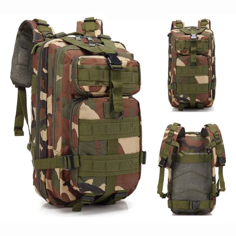 3P Tactical Backpack 20L-25L 1000D Nylon Outdoor Hiking Camping Traveling Fishing for Men Hunting Molle Bag Sport Rucksacks