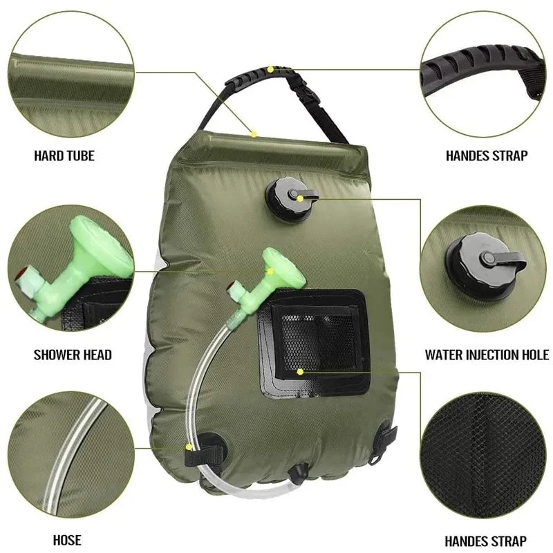 20L Solar Outdoor Camping Shower Water Bag