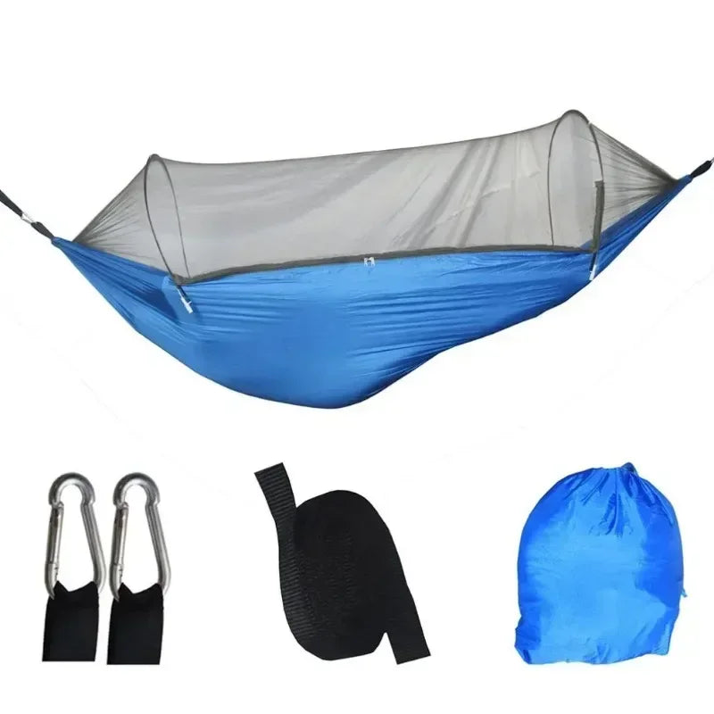 Outdoor Camping Hammock 2 Person Mosquito Net Camping Hammocks Outdoor Furniture Bed Portable Comfortable Sleeping Tent Hammock