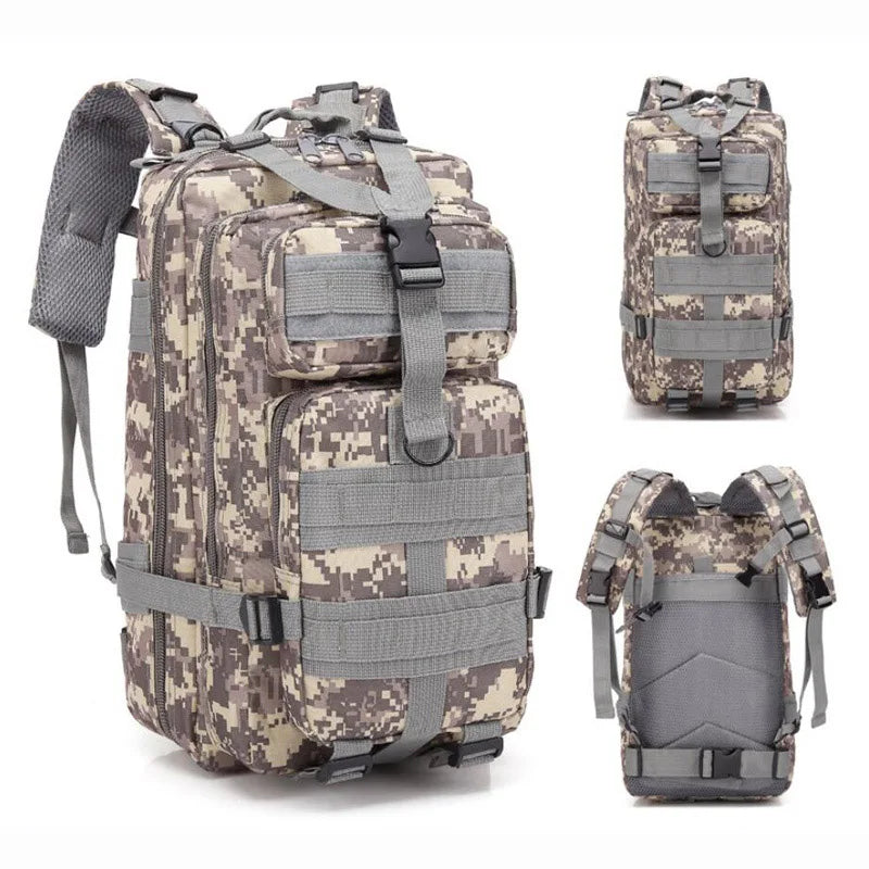 3P Tactical Backpack 20L-25L 1000D Nylon Outdoor Hiking Camping Traveling Fishing for Men Hunting Molle Bag Sport Rucksacks