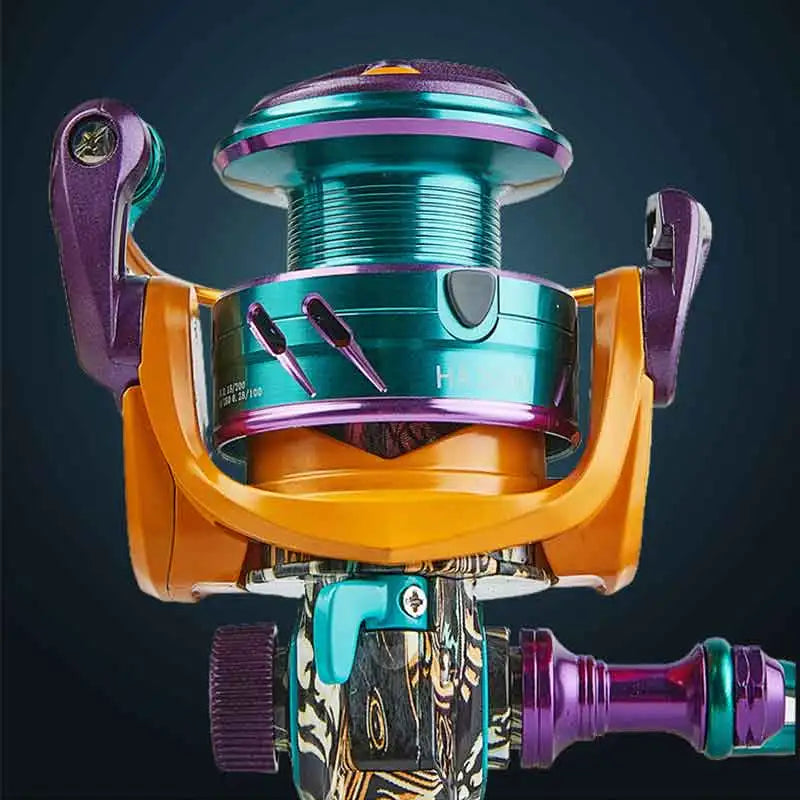 HA Spinning Reel, 22LB Max Drag,5.2:1 Gear Ratio,Metal Spool,Cnc Rocker,Spinning Fishing Reel for Fresh Salt Water