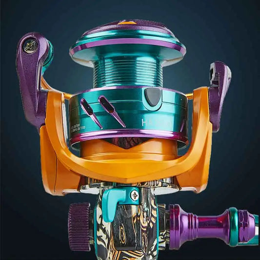 HA Spinning Reel, 22LB Max Drag,5.2:1 Gear Ratio,Metal Spool,Cnc Rocker,Spinning Fishing Reel for Fresh Salt Water