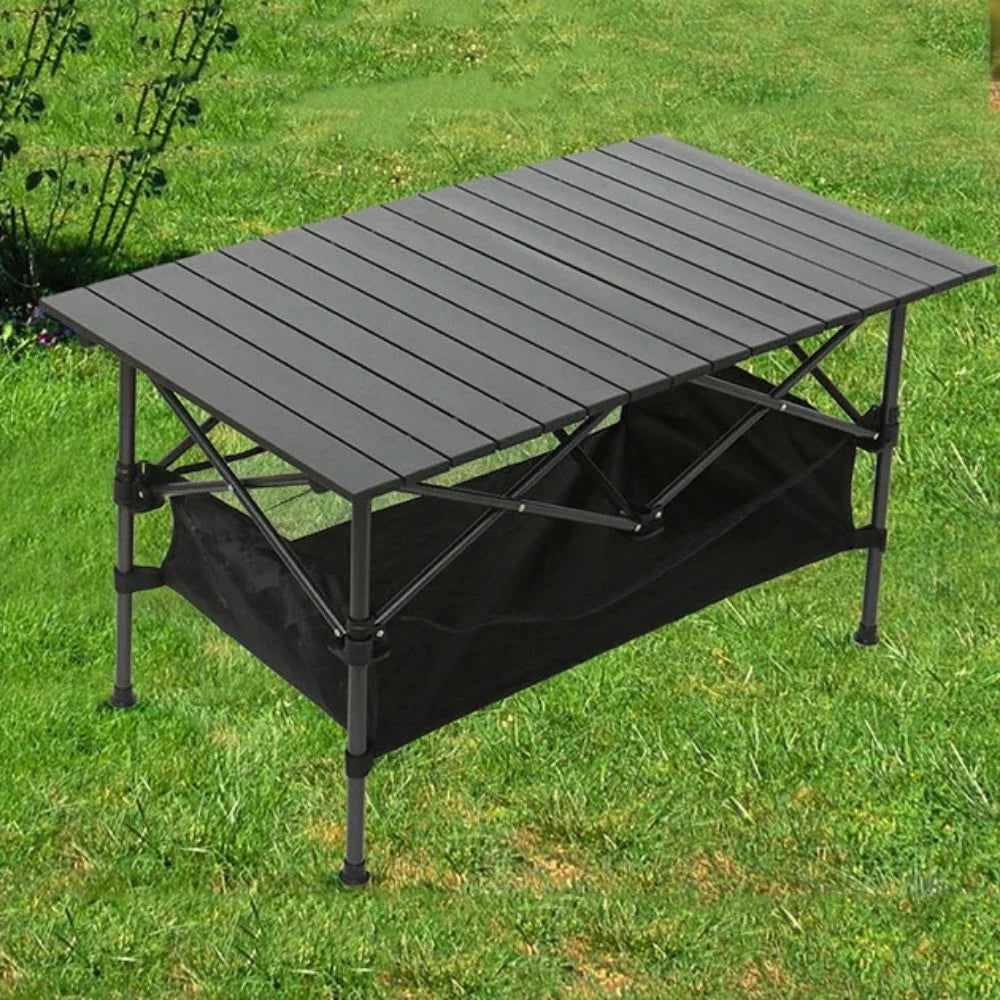 Outdoor Folding Long Table Tourist Portable Storage Egg Roll Table Camping Desk Barbecue Easy to Install Picnic Outdoor Tables