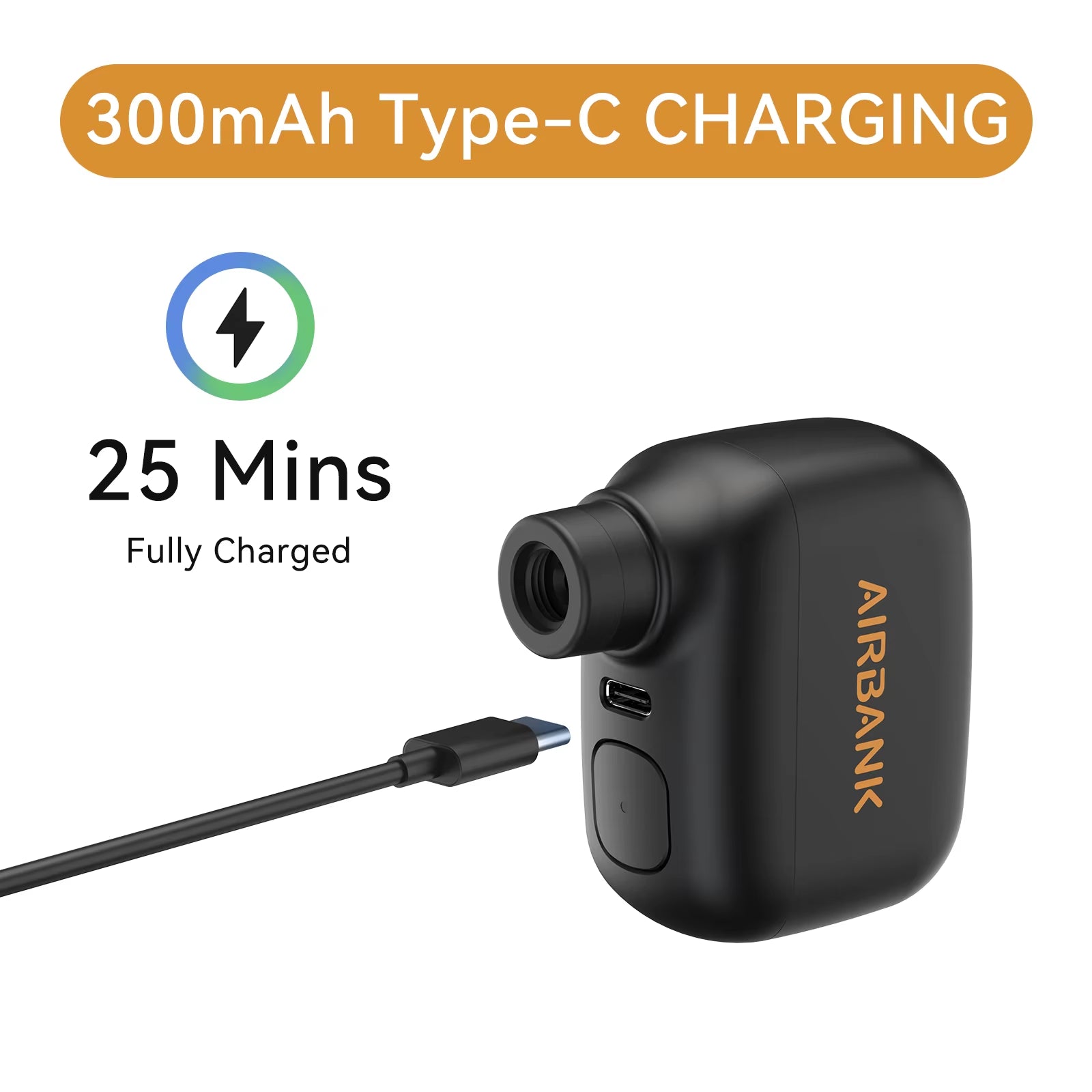 AIRBANK Pocket SE Mini Portable Electric Pump for Bicycle Cordless Tire Presta Schrader Valve Bike Accessories Fast Charging