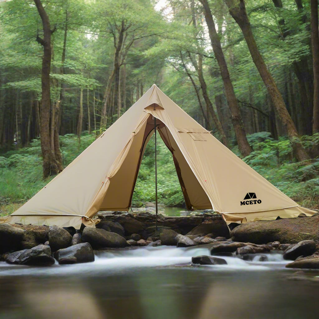 5-8 People Teepee Tent with Stove Jack 500PRO Camping Pyramid Teepee Tent for Camping Backpacking Hiking