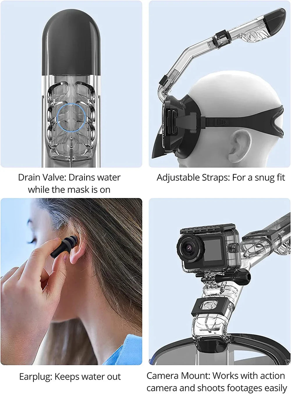 Underwater Snorkeling Half Face Face Children Swimming Mask Set Scuba Diving Respirator Masks anti Fog Safe Breathing for Adult