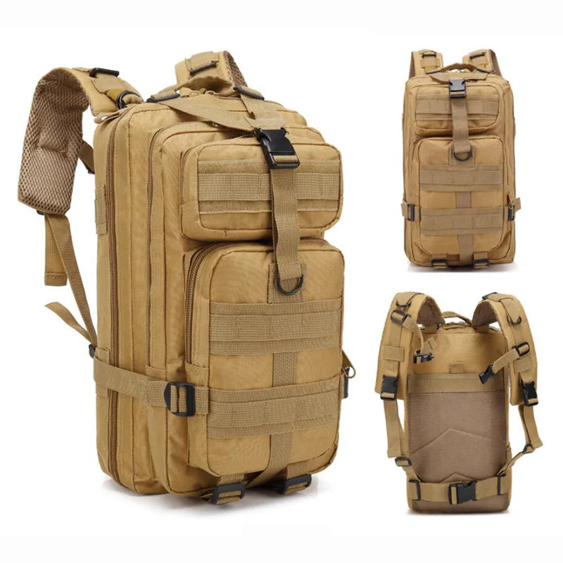 3P Tactical Backpack 20L-25L 1000D Nylon Outdoor Hiking Camping Traveling Fishing for Men Hunting Molle Bag Sport Rucksacks