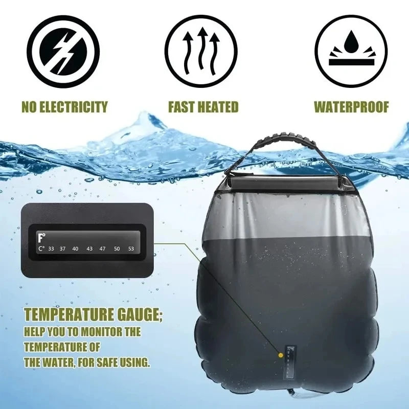 20L Solar Outdoor Camping Shower Water Bag