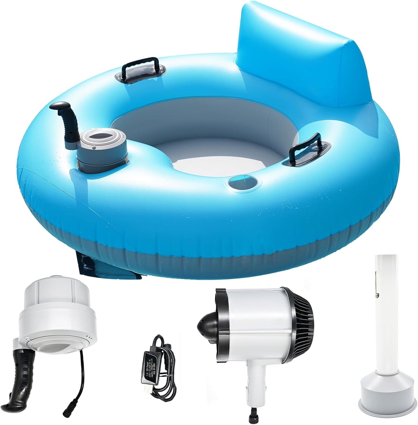 Inflatable River Tube Float - River Run for Adult Heavy Duty Motorized Tubes Floating with Backrest for Party Summer Water Beach