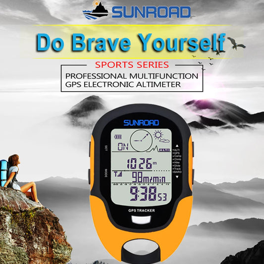 Portable Digital Altimeter Barometer Compass Locator Handheld GPS Navigation Receiver for Outdoor Camping Hiking Fishing Climb