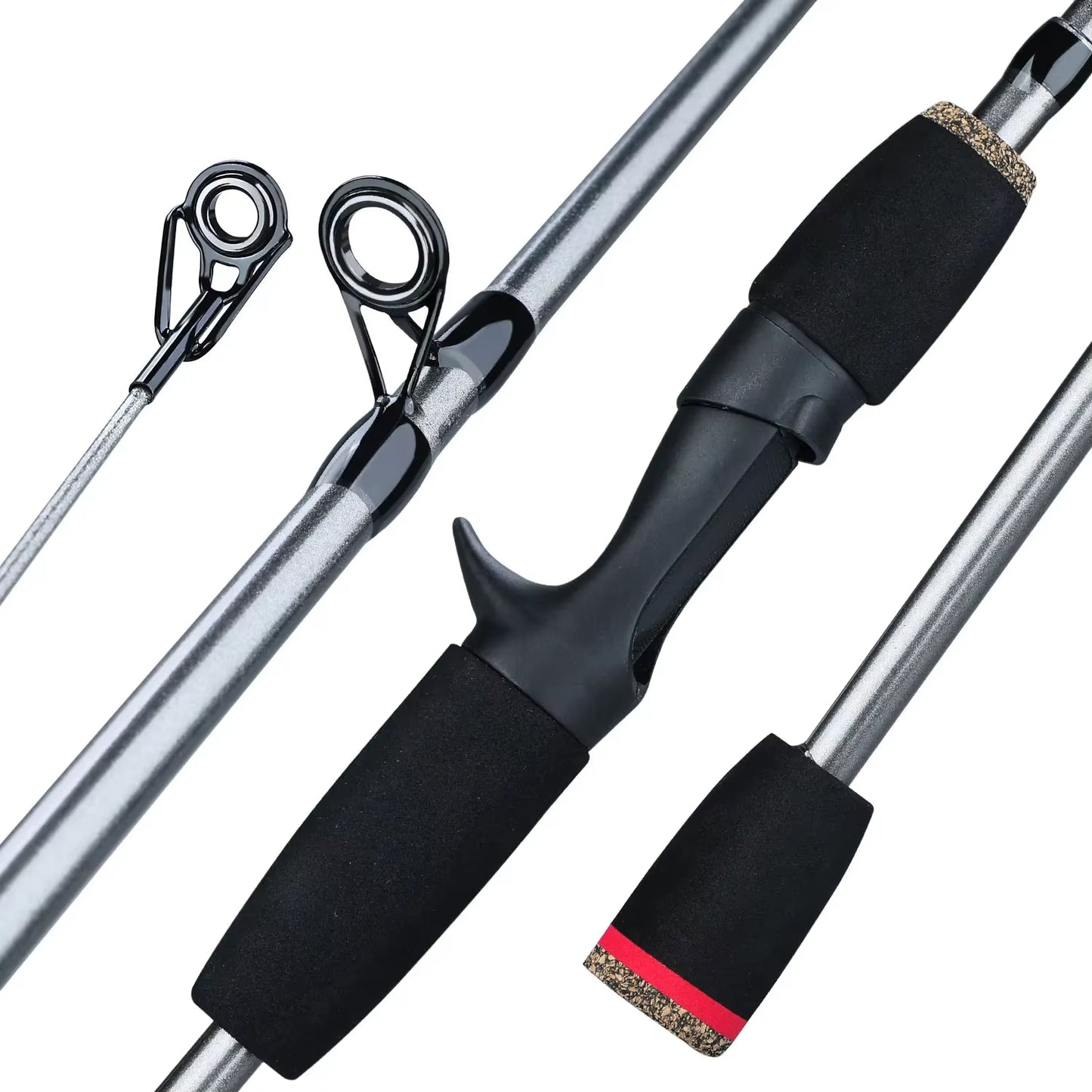 5 Section Spinning Casting Fishing Rod 1.8M Ultralight Weight Carbon Fiber Poles for Travel Freshwater Fishing Pesca
