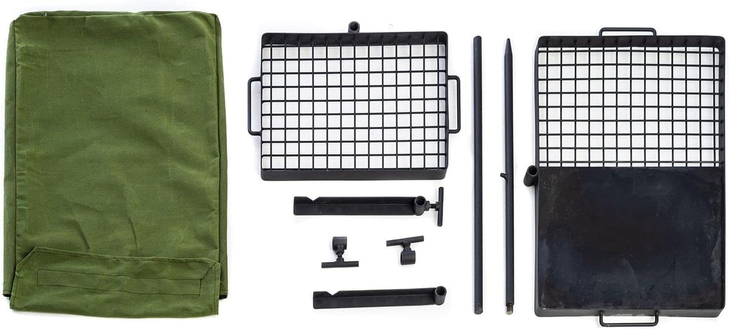 Kings Campfire Cooking Grill BBQ Combo Swing-Away W/Billy Arms
