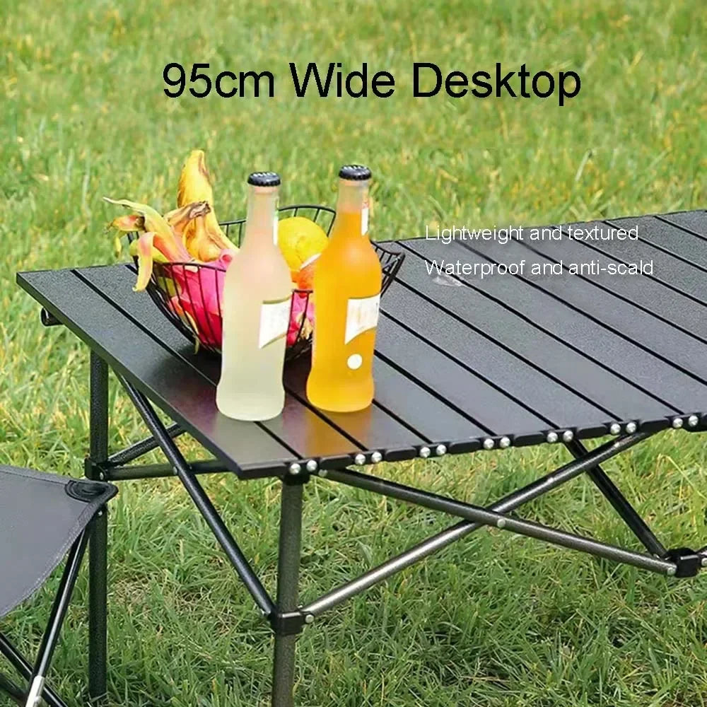 Outdoor Folding Long Table Tourist Portable Storage Egg Roll Table Camping Desk Barbecue Easy to Install Picnic Outdoor Tables