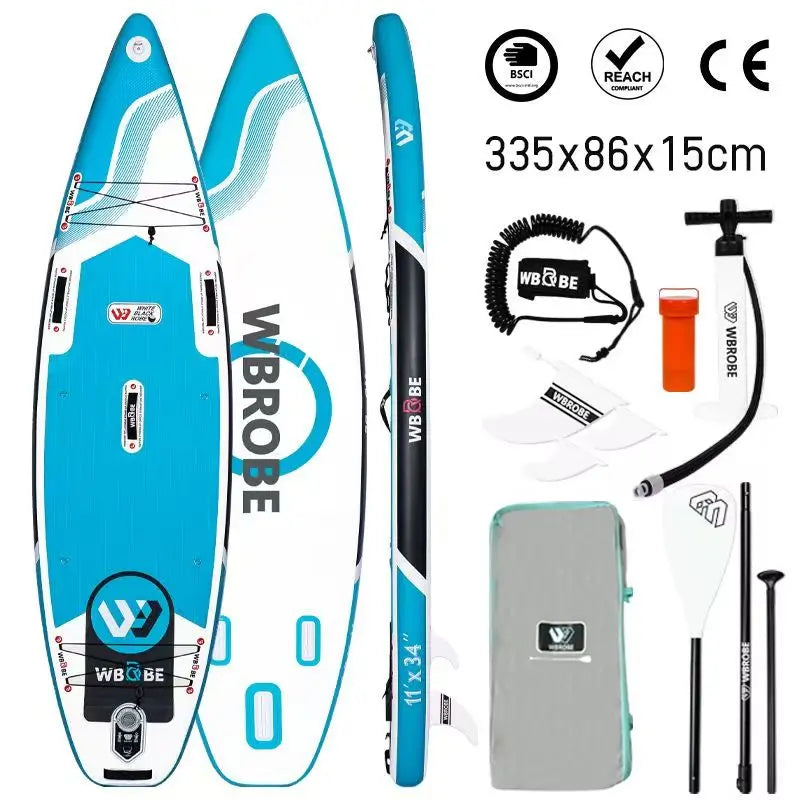 TOURUS 2023 April New Arrival Blue Wood Double Layers Sup Boards YOGA Inflatable Stable Stand up Paddle Board 11Feet 33Inch