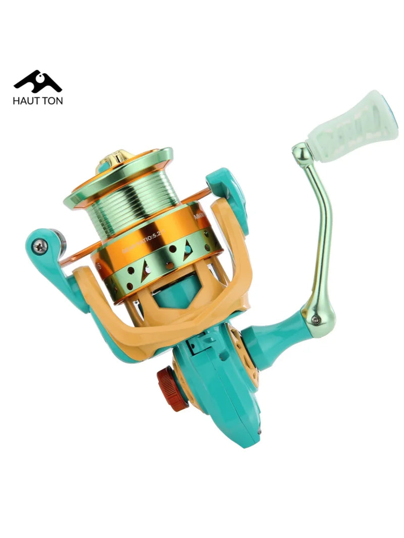MCG1000-6000 Macaron Light Spinning Fishing Reel, 3+1BB, 5.2:1 Gear Ratio, 8Kg Max Drag, Durable Metal Spool&Rocker Arm