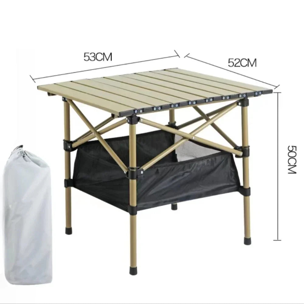 Outdoor Folding Long Table Tourist Portable Storage Egg Roll Table Camping Desk Barbecue Easy to Install Picnic Outdoor Tables