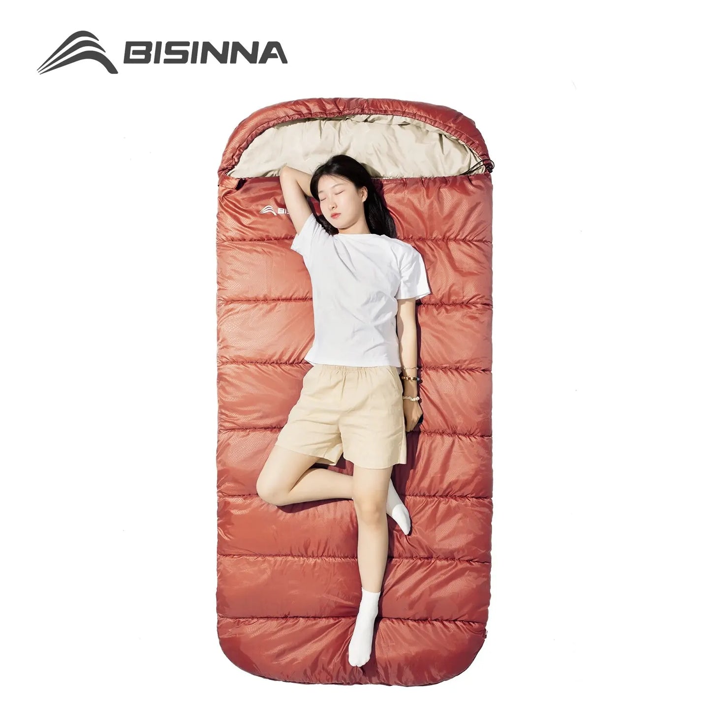 Large Camping Sleeping Bag, Lightweight. Extra Width & Length for a Comfy Night Sleep