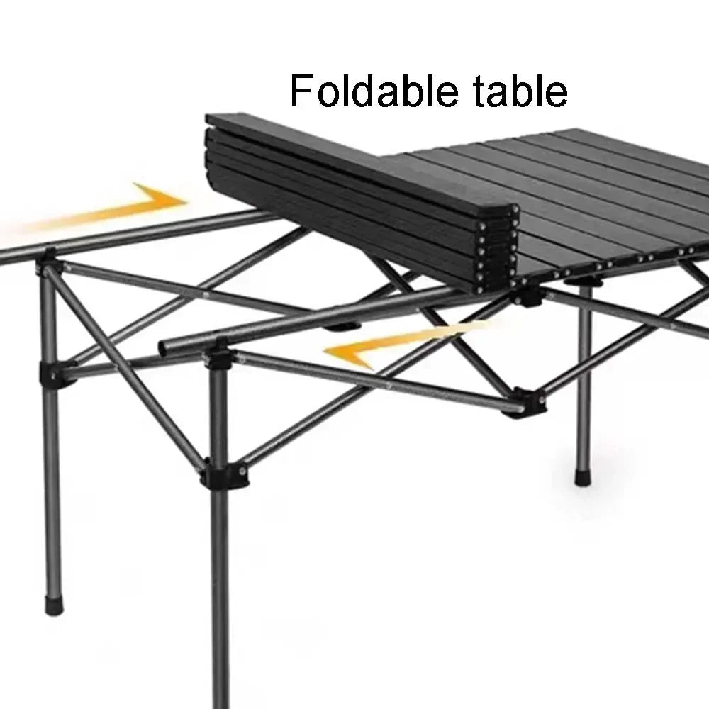 Outdoor Folding Long Table Tourist Portable Storage Egg Roll Table Camping Desk Barbecue Easy to Install Picnic Outdoor Tables