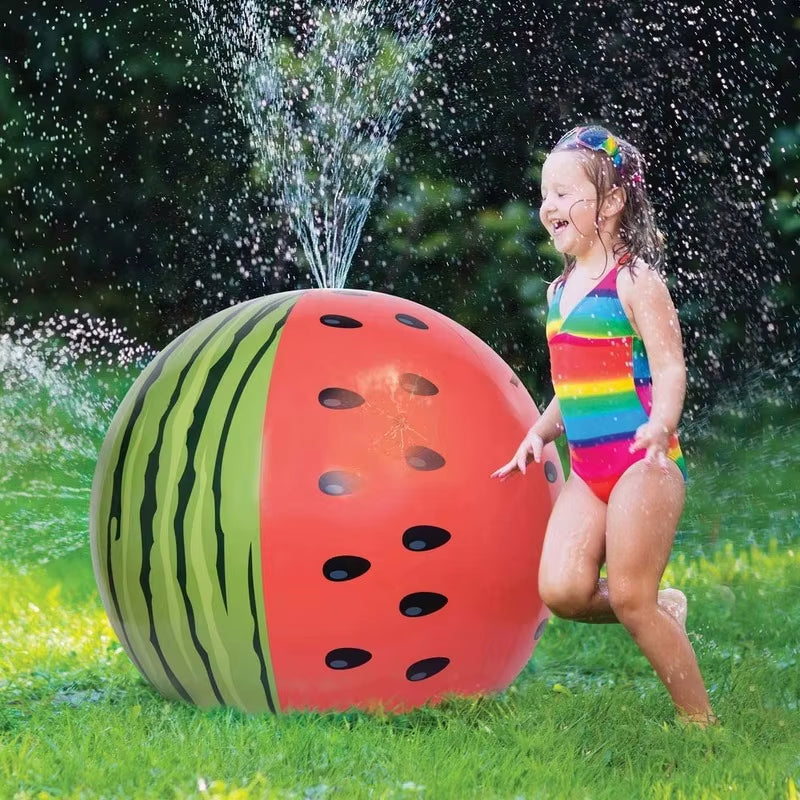 60Cm PVC Inflatable Watermelon Ball Water Spray Outdoor Garden Toys Summer Party Beach Themed Kids Birthday Party Decor Supplies