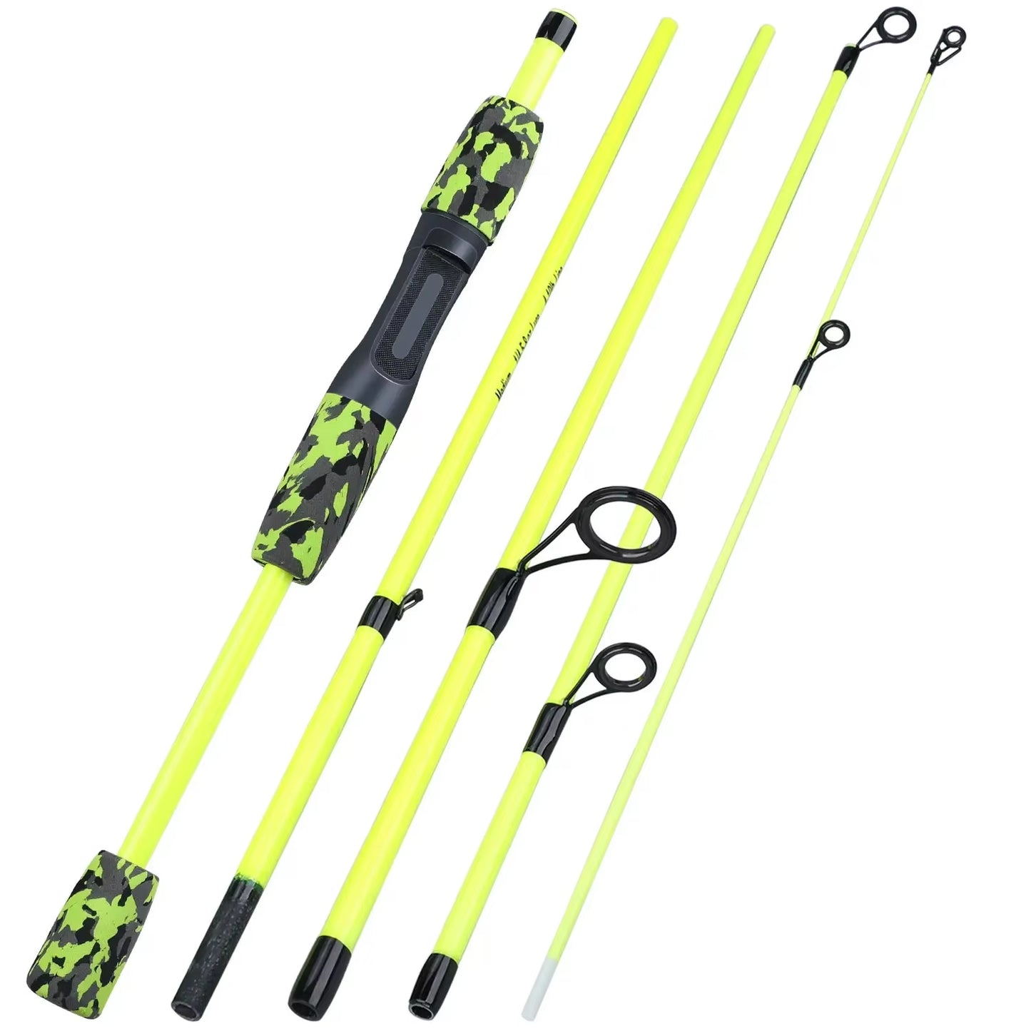 5 Section Spinning Casting Fishing Rod 1.8M Ultralight Weight Carbon Fiber Poles for Travel Freshwater Fishing Pesca