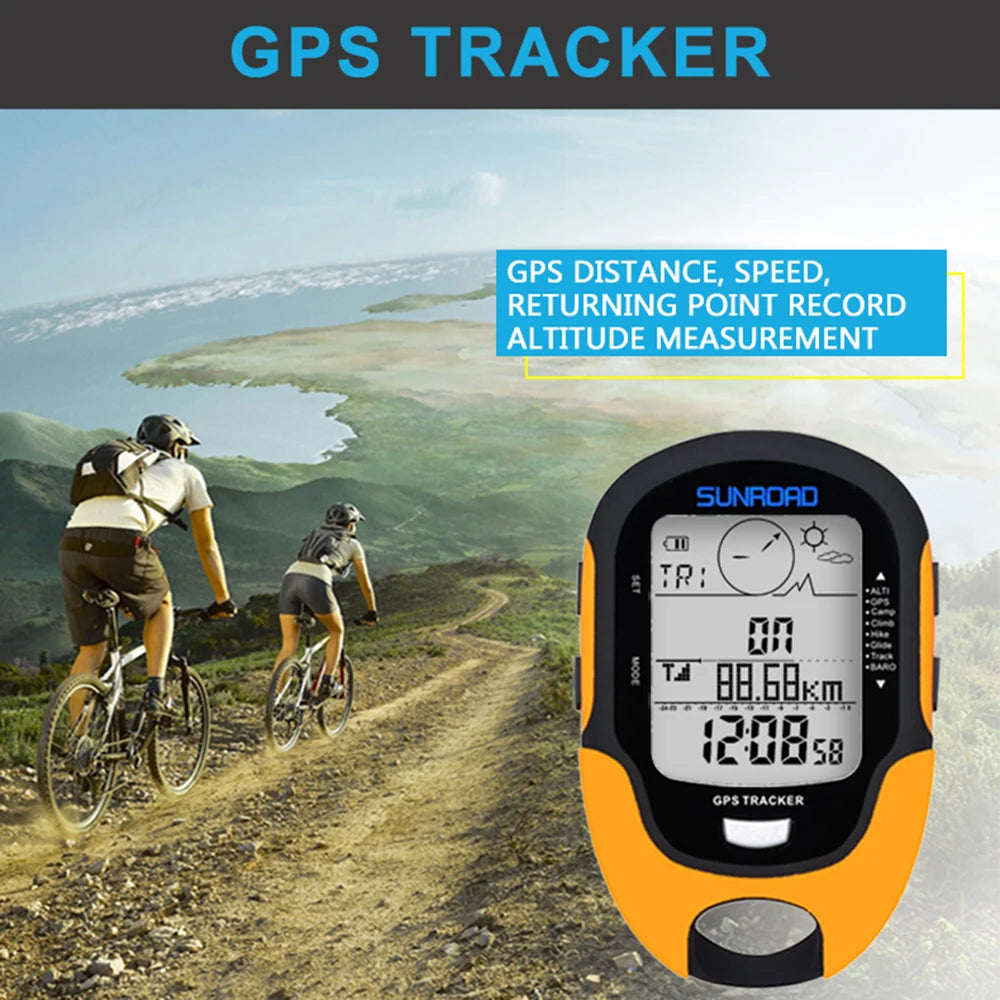 Portable Digital Altimeter Barometer Compass Locator Handheld GPS Navigation Receiver for Outdoor Camping Hiking Fishing Climb