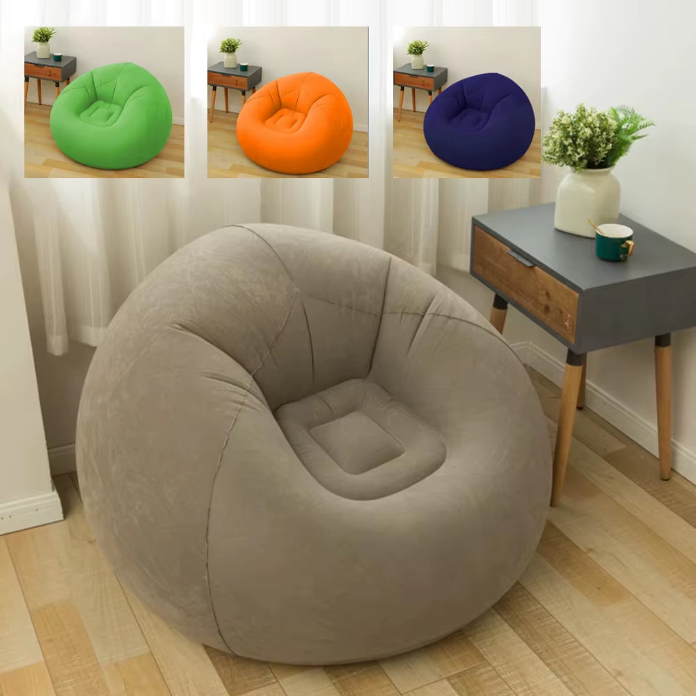 Lazy Inflatable Sofa Chairs Indoor Bedroom Lounge Bean Bag Chair Inflatable Sofa Portable Folding for Outdoor Camping Chair Sofa