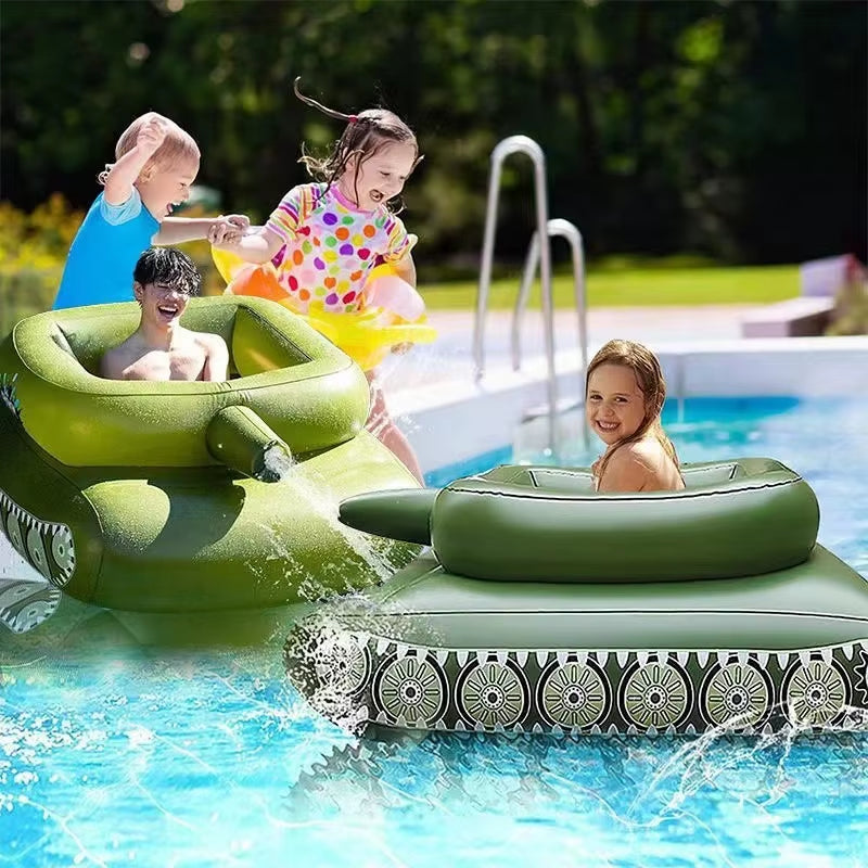 Inflatable Toys Water Spray Tank Water Battle Toy TANK Pool Party Splashing Water Spray Car Swimming Circle Inflatable Toy