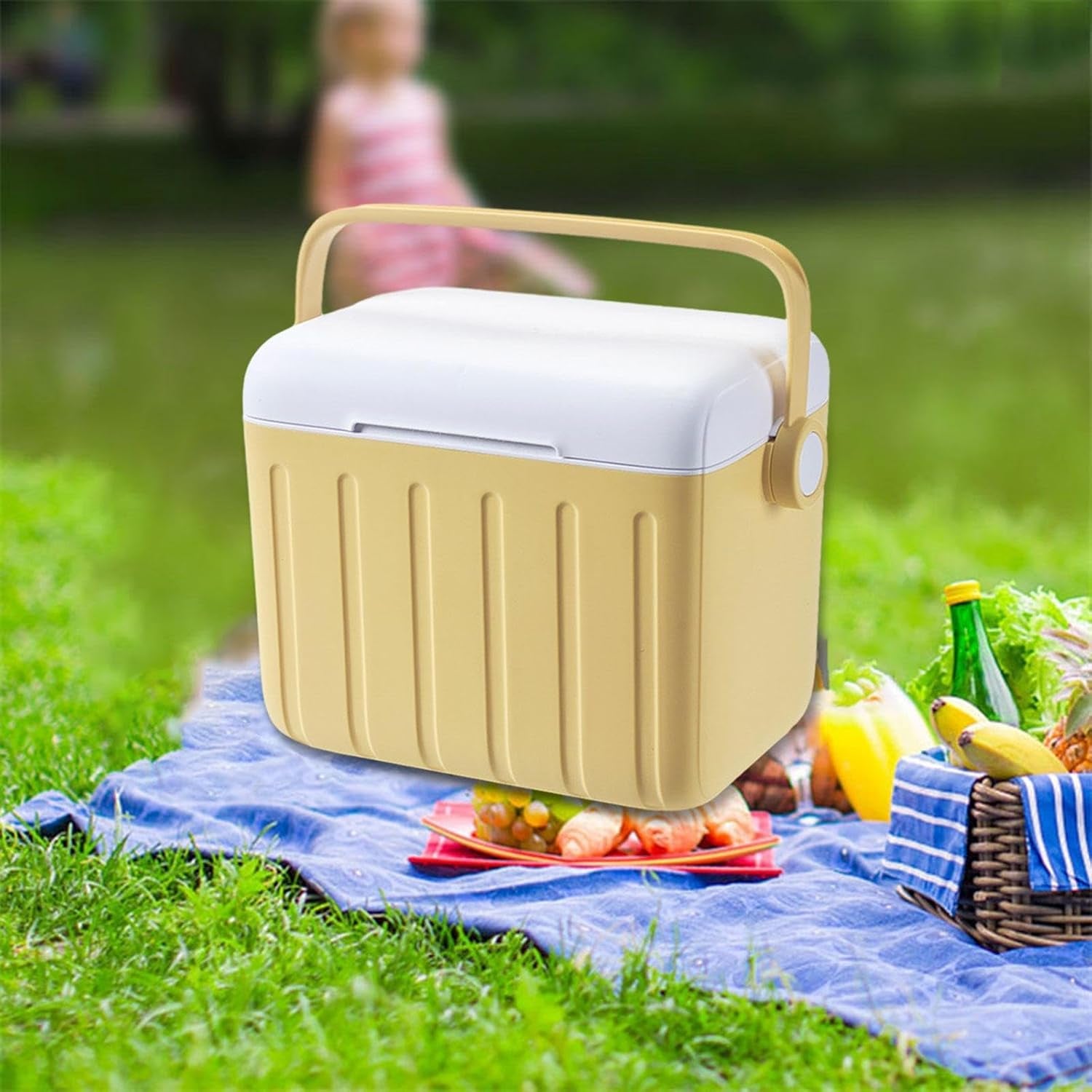 Ice Storage Box Cooler Organizer for Beverages Camping Sports