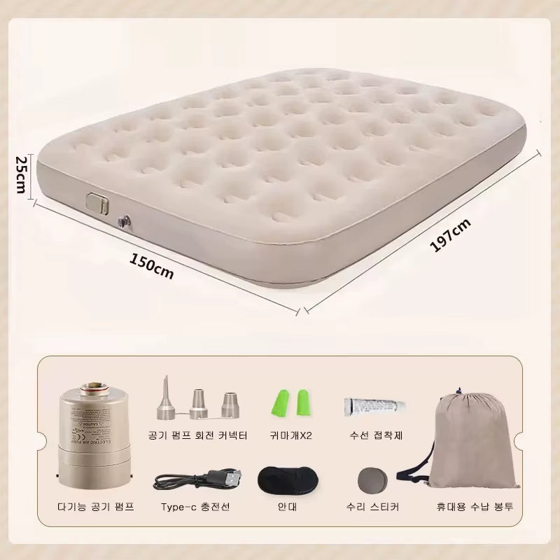 Camping Inflatable Mattress Built-In Pump Thicken Mat for Tent Bed Sleeping Pad Picnic Blanket Travel Air Mat Camping Equipment