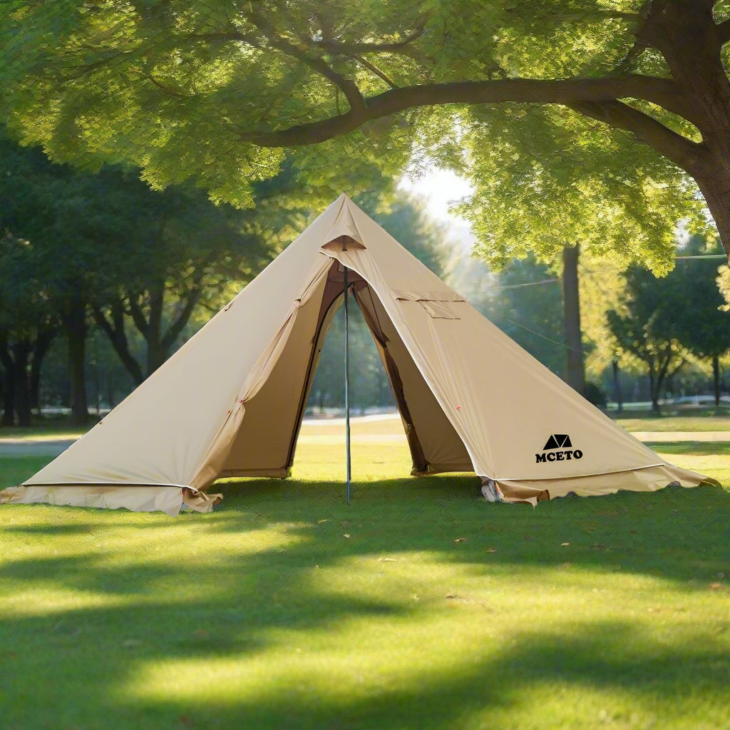 5-8 People Teepee Tent with Stove Jack 500PRO Camping Pyramid Teepee Tent for Camping Backpacking Hiking