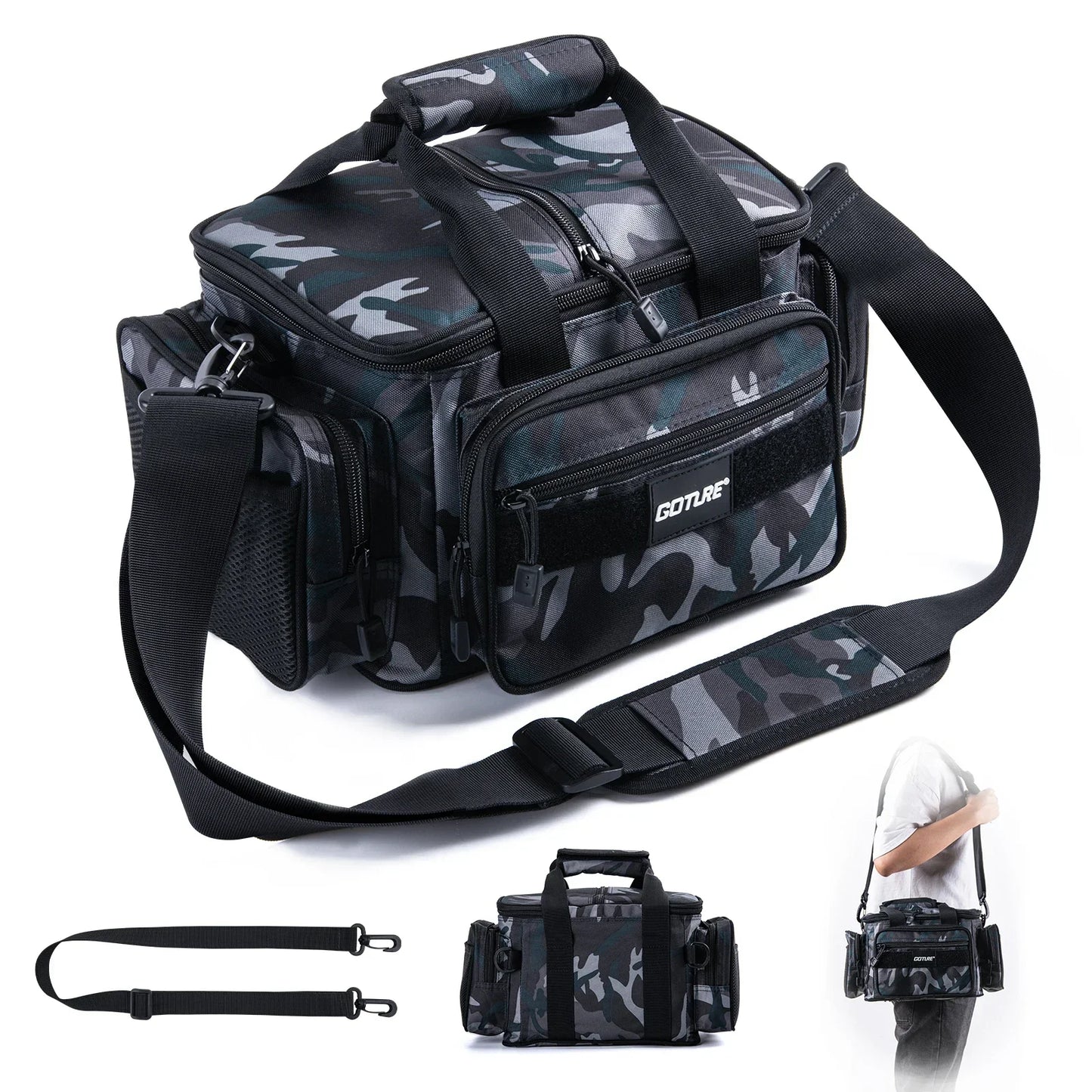 Fishing Bags Waterproof 600D Oxford Fabric High Capacity Storage Durable Quality Fishing Gear Bags for Men Outdoors Bag