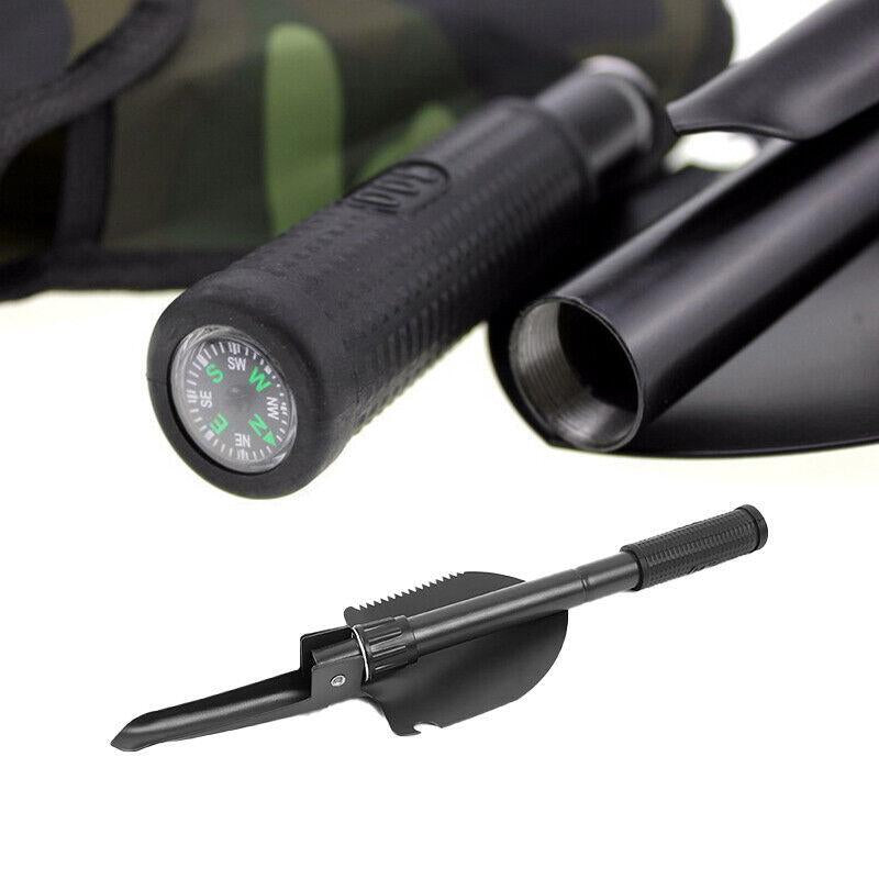 Outdoor Survival Foldable Shovel Spade Garden Camping Hiking Camp Compass AU