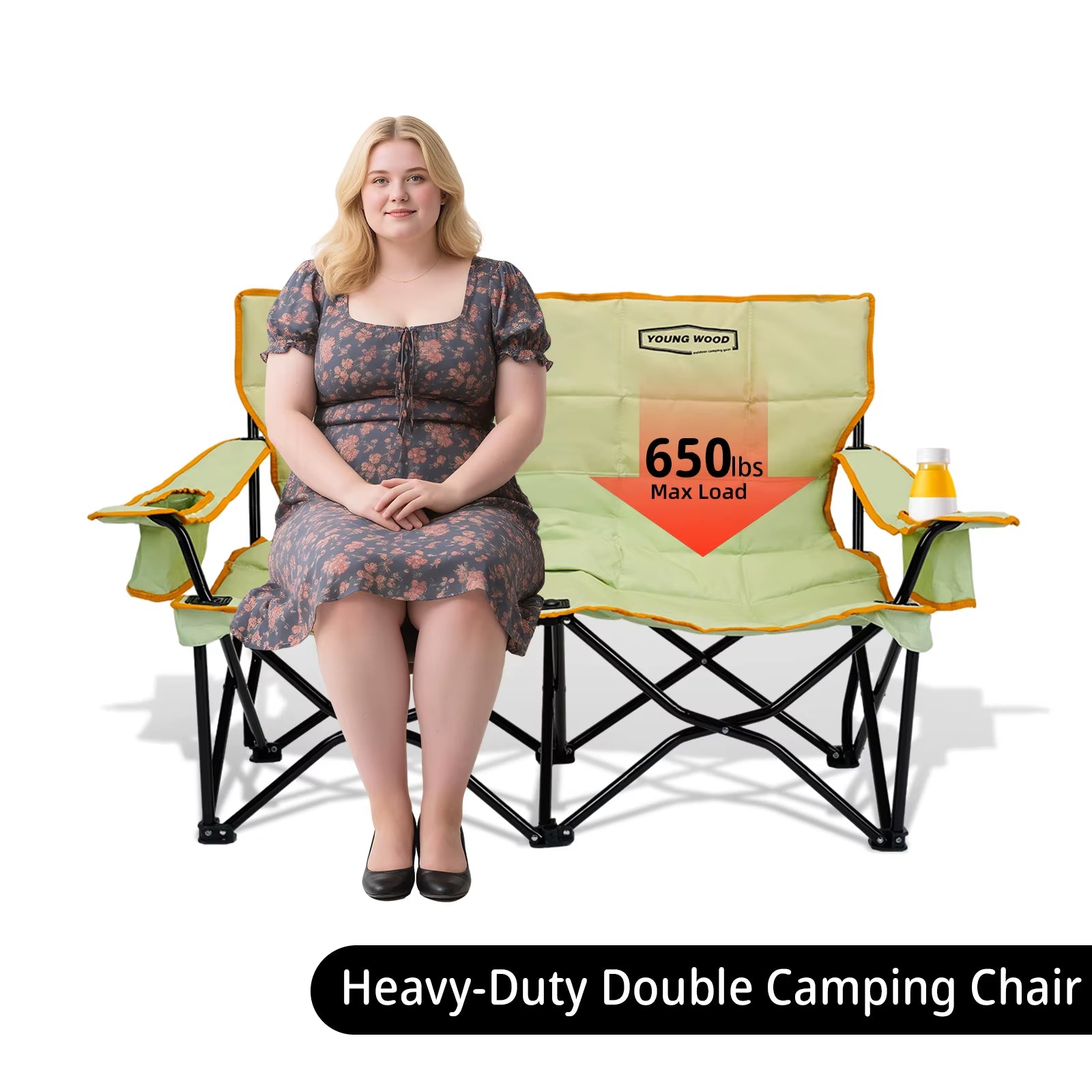 A Must-Have Double Chair for Couples Camping, with Both Appearance and Strength. Enjoy Exquisite Camping with Light Luxury