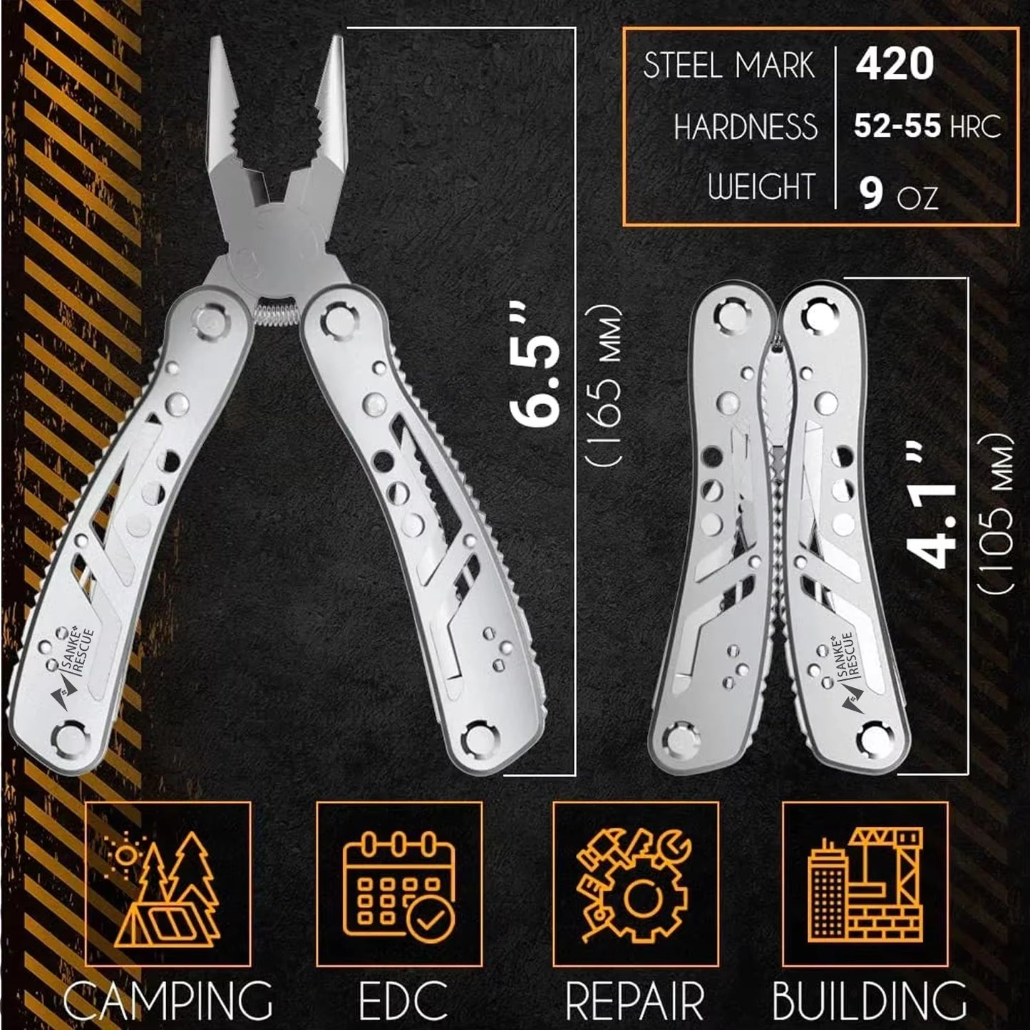 Multitool 24-In-1 Pliers for Survival Camping and Hunting