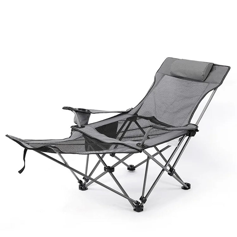 Camping Lounge Chair with Footrest,Headrest & Storage Bag