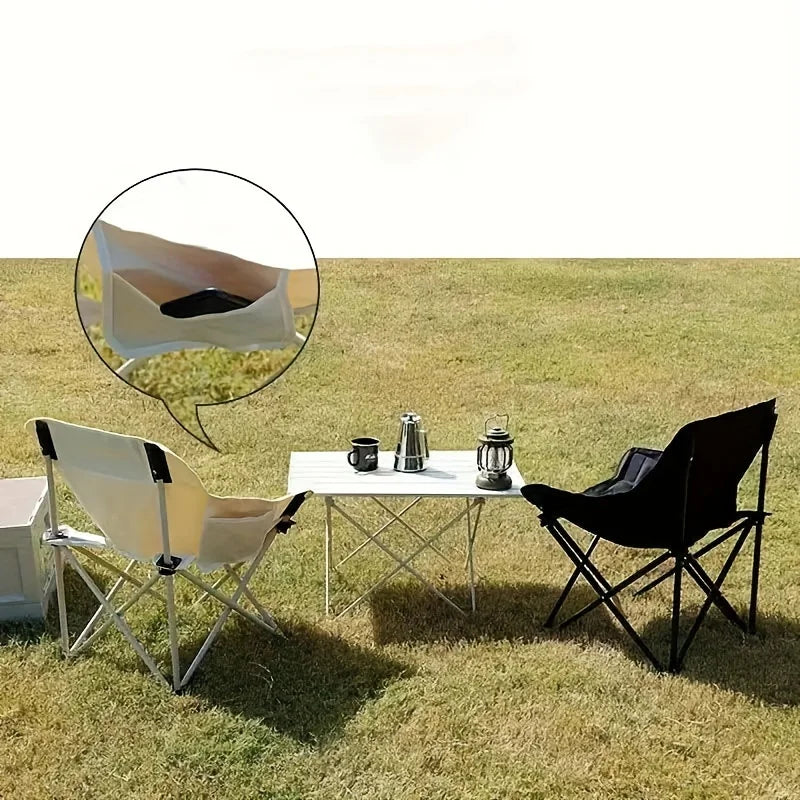 Oversized Camping Chair with Side Pocket Foldable Chair Oxford Cloth Chairs Portable Beach Picnic Fishing Chairs Outdoor Chair