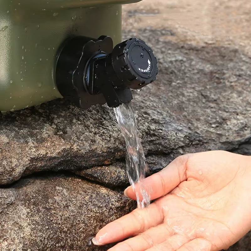 11L Water Bucket Large Capacity Portable Drinking Water Canister with Detachable Faucet No Leakage for Outdoor Travel Driving