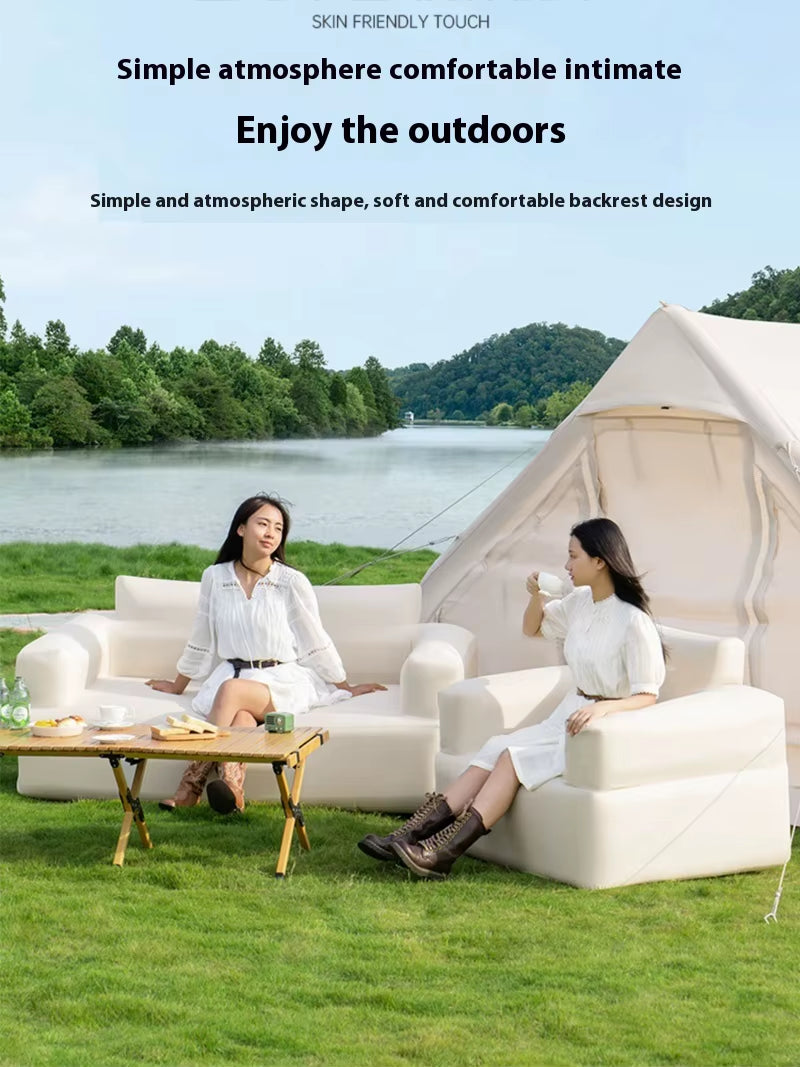 Lohascamping Outdoor Inflatable Air Sofa Portable Waterproof Lazy Sofa Backyard Home Travel Camping Picnic Relaxation Chair
