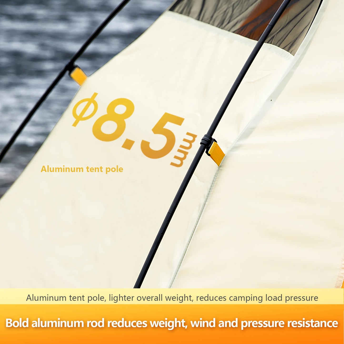 4 Season Camping Tent with Snow Skirt 2 Person Double Layer Aluminum Pole Tent for Outdoor Backpack Picnic Hiking