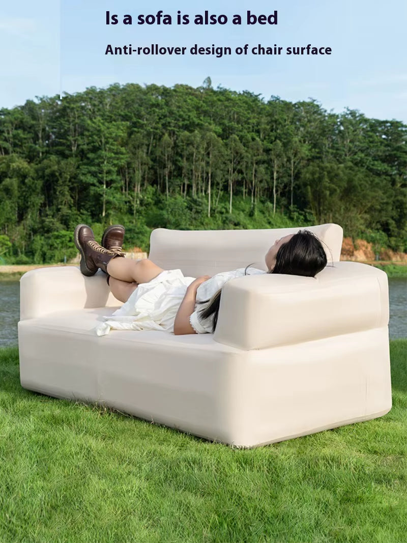 Lohascamping Outdoor Inflatable Air Sofa Portable Waterproof Lazy Sofa Backyard Home Travel Camping Picnic Relaxation Chair