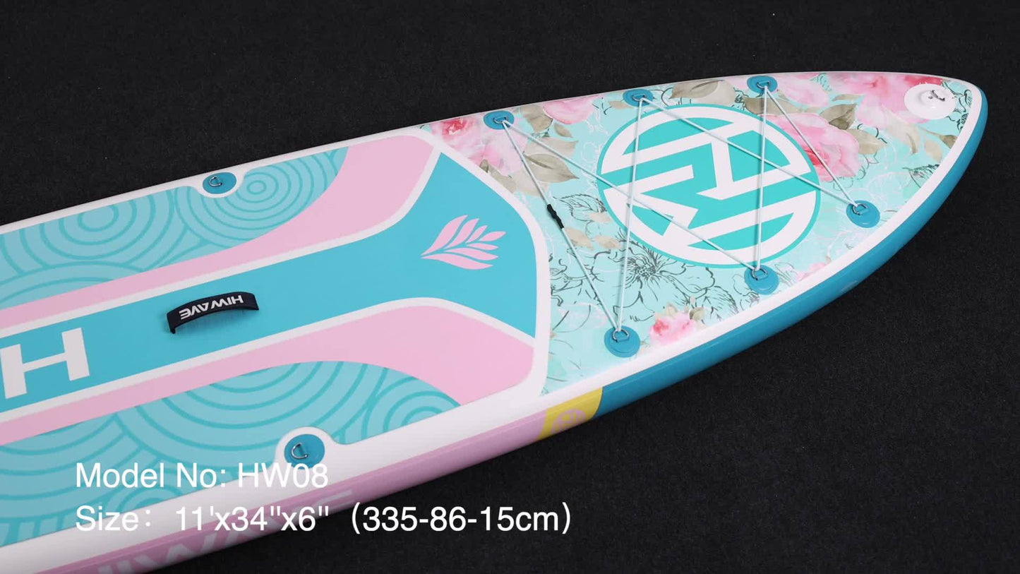 Waterproof Inflatable Paddle Sup Board 11'x34''x6''